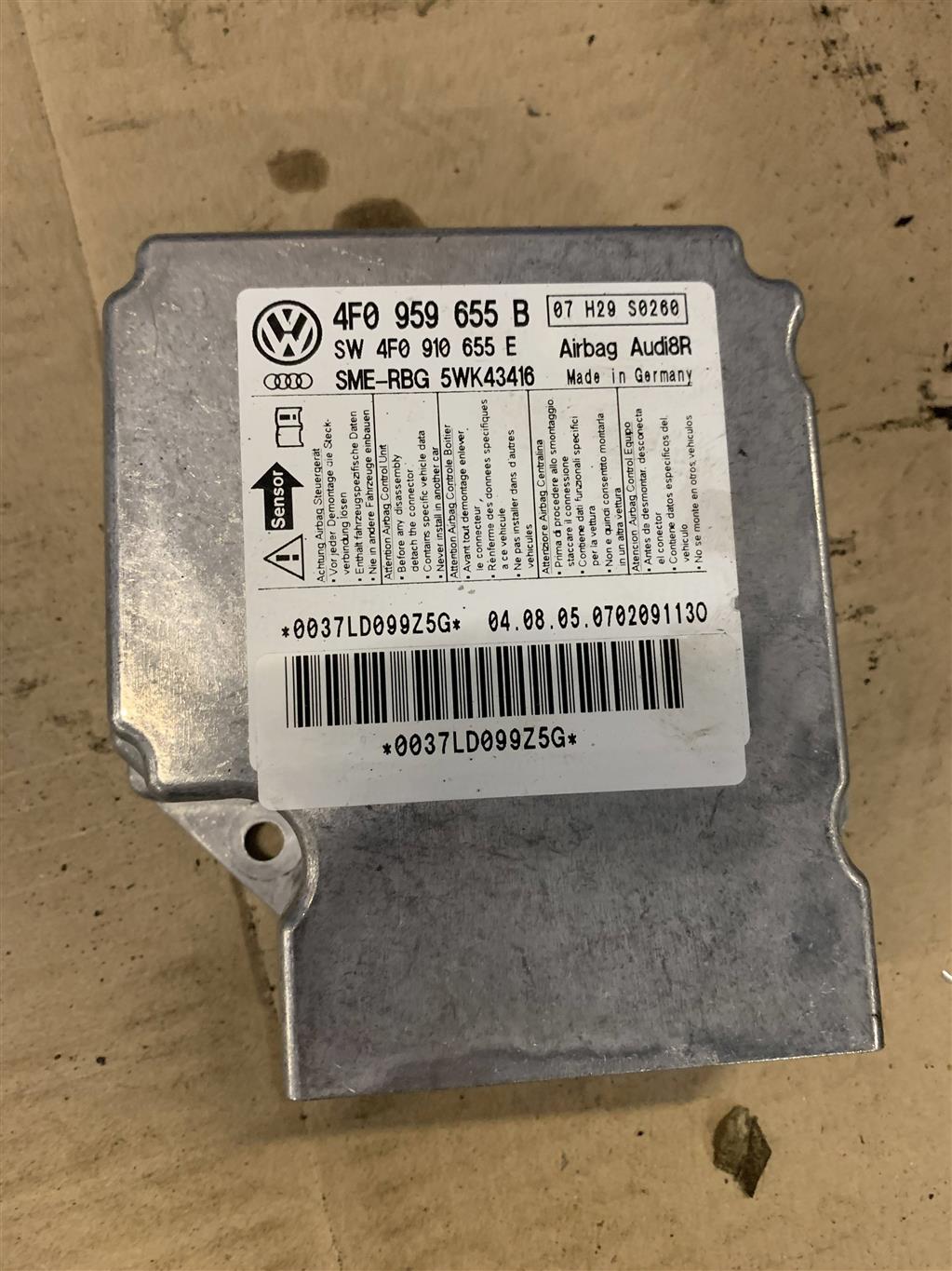 Audi A6 (C6 4F) 2005-2008 для Блок управления AIR BAG